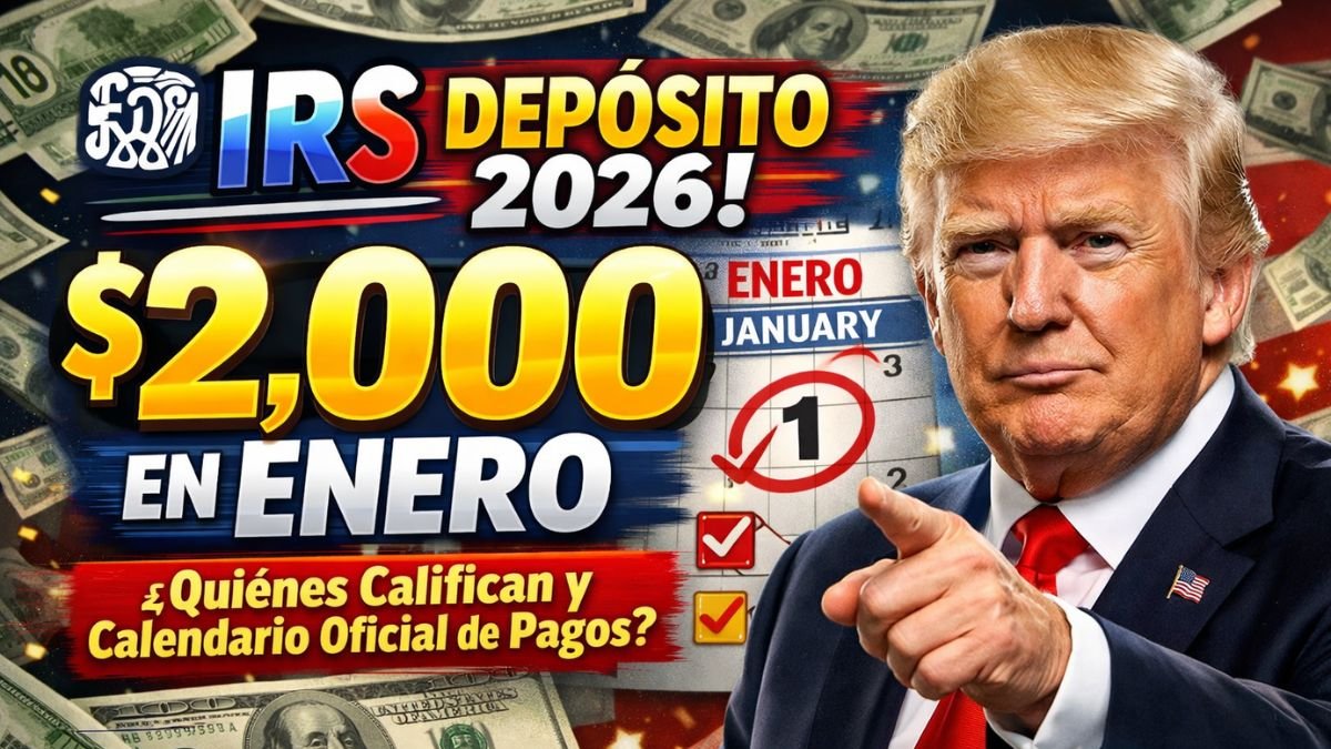 IRS Depósito 2026: $2,000 en Enero — Quiénes Califican y Calendario Oficial de Pagos